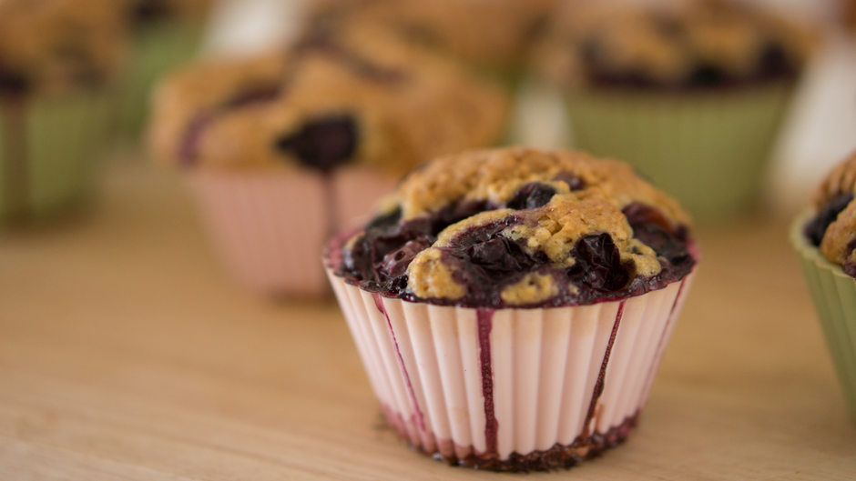 Muffins aux myrtilles : moelleux sans retomber